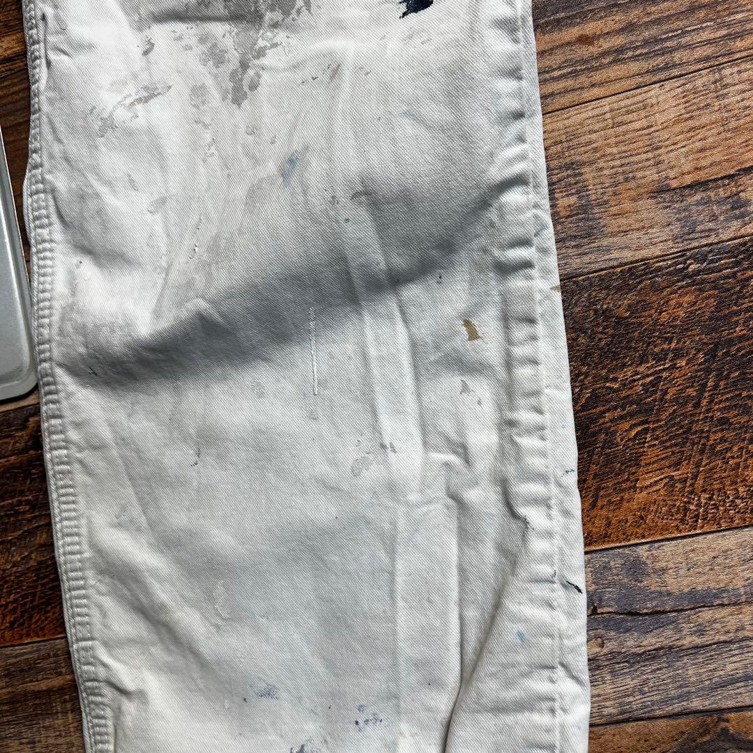 ゆ*様 Dickies ペインターパンツ ホワイト ペンキ飛び　古着　M相当