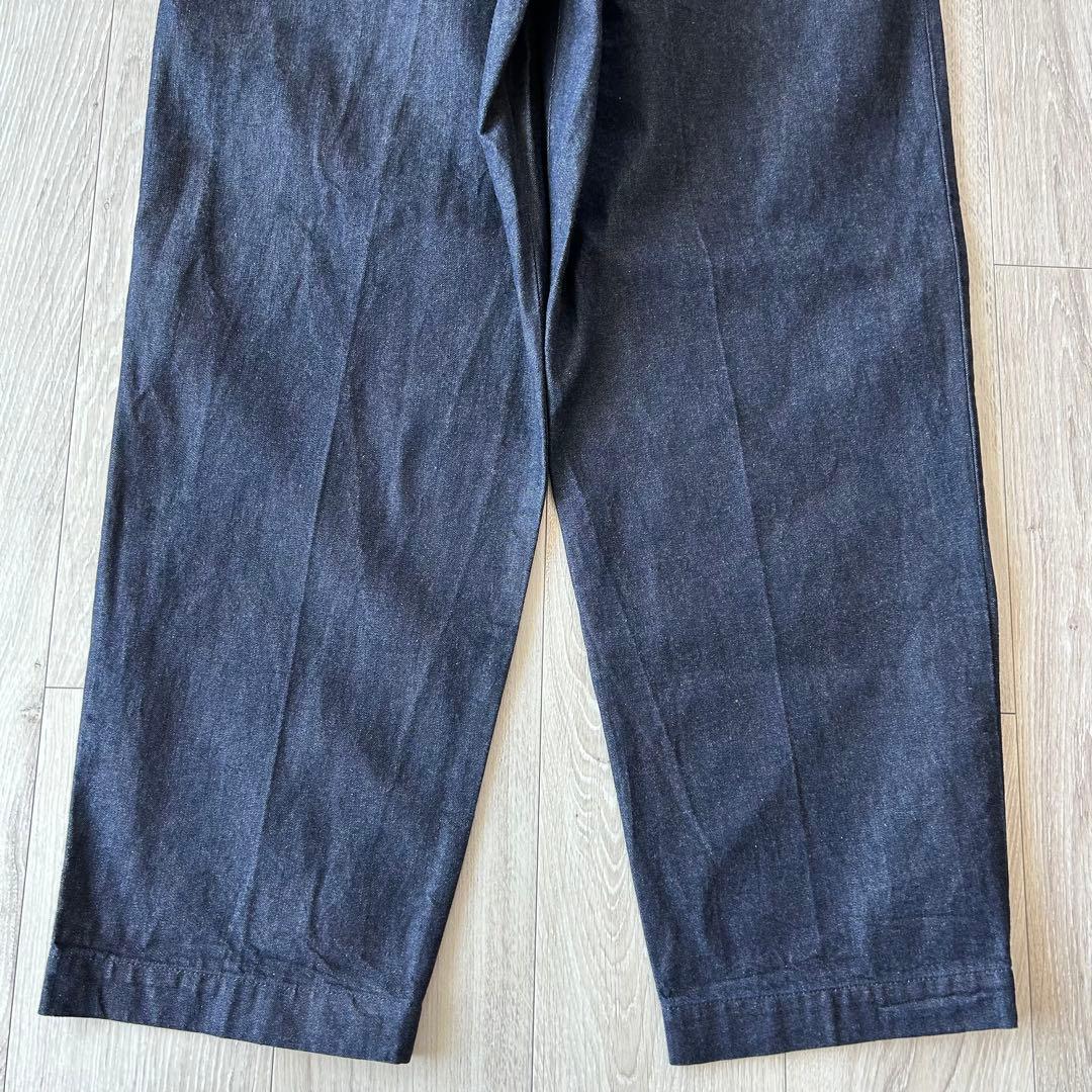 NEIGHBORHOOD ネイバーフッド デニムスラックス 紺 XL タック