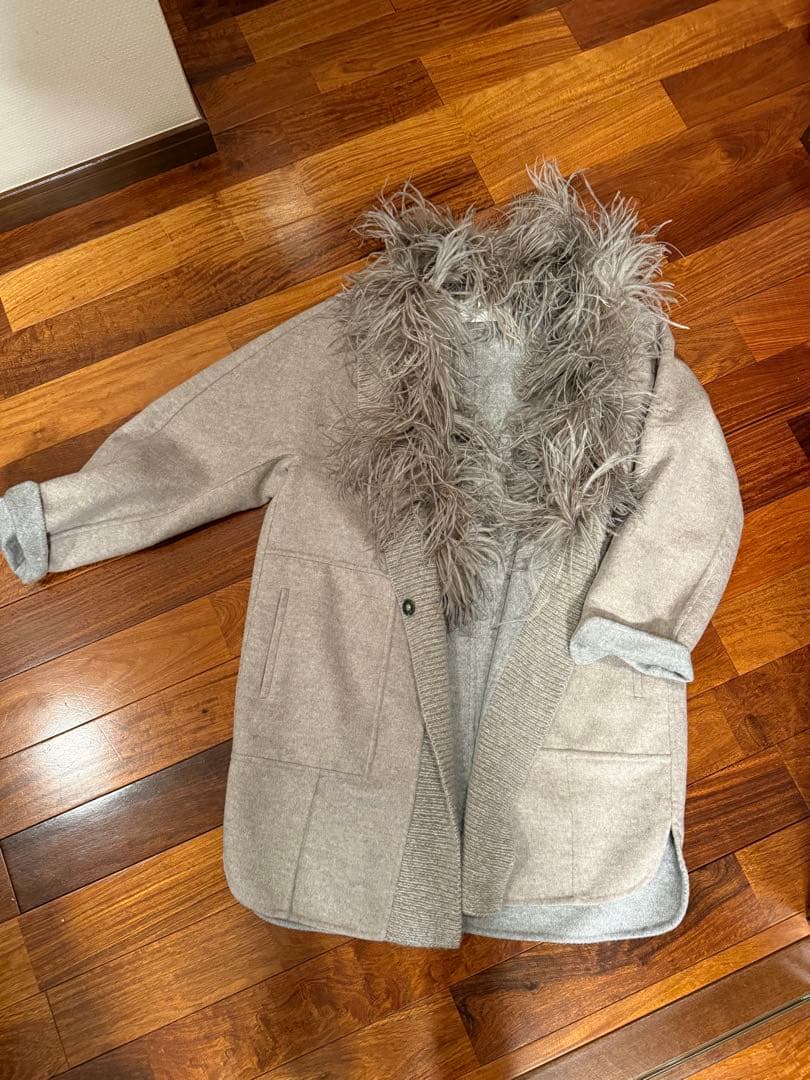 FABIANA FILIPPI グレー ファー コート ツーウェイ