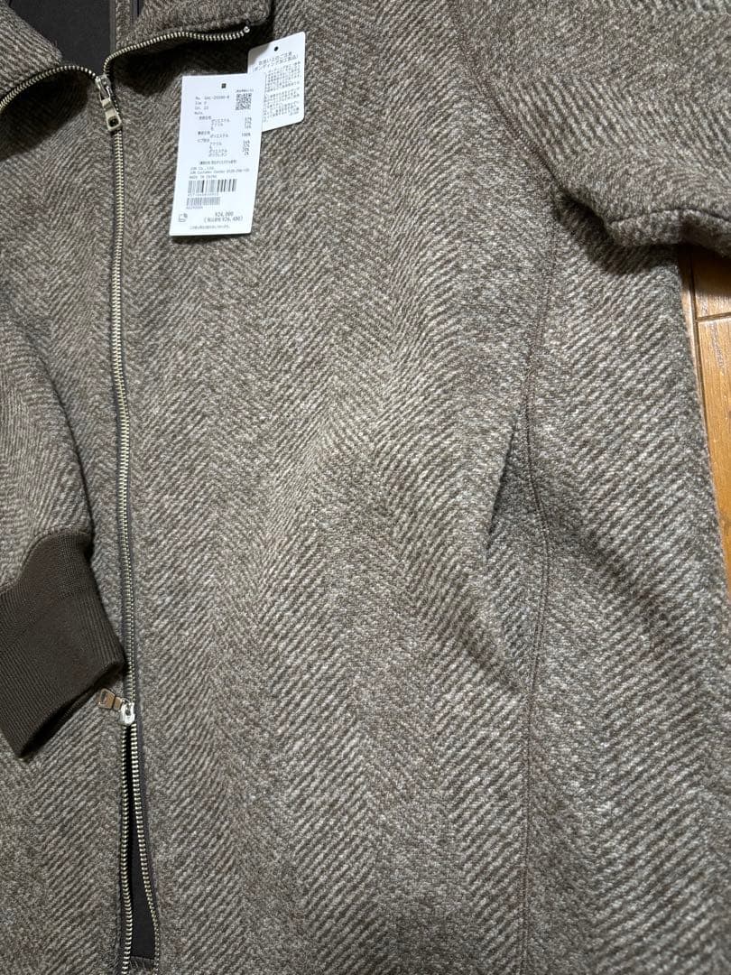 ADAM ET ROPÉ ヘリンボンツイードボンディングコーディガン