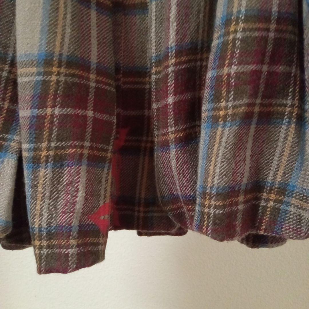 値下げ♪VivienneWestwood ♡ウールスカート 花柄チェック バラ