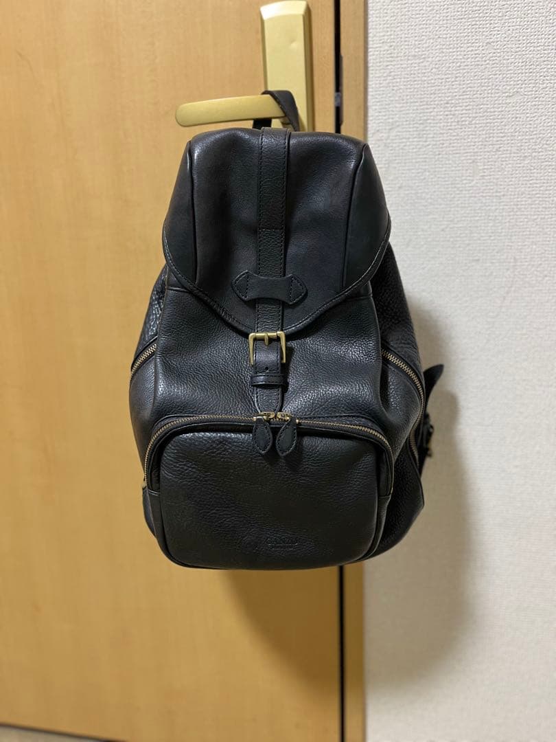 お値段交渉歓迎です♪GANZO 7QS-H ブラック 牛革リュック