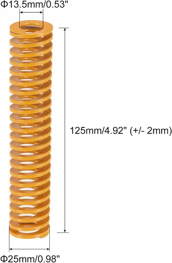 ☆ダイスプリング 軽負荷 圧縮 ダイス ばね 3Dプリンター ねじプレス2個