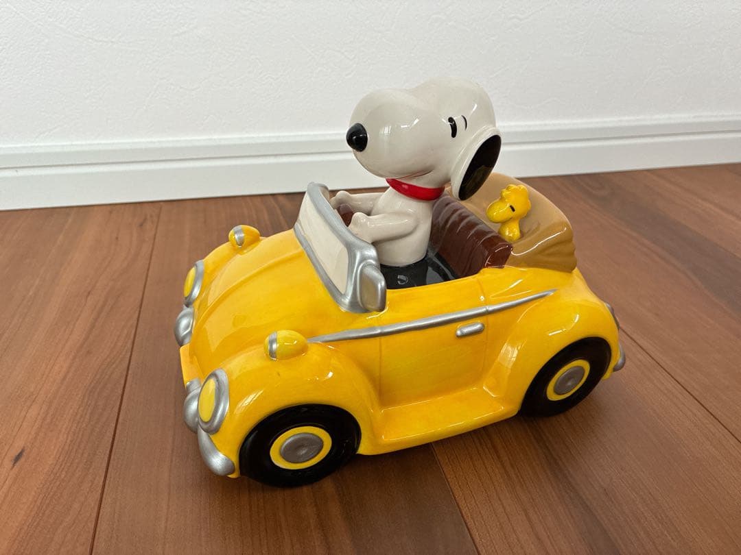 スヌーピーカーバンク KS1183 Bイエロー　陶器製