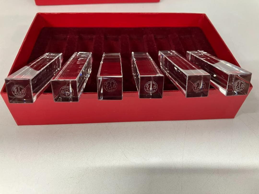 新品　Baccarat ナイフレスト　クリスタル 6個セット