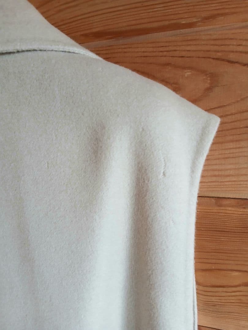 訳あり　HERMES　エルメス幻のジレ　カシミヤ100　ベージュ　ダブルフェイス