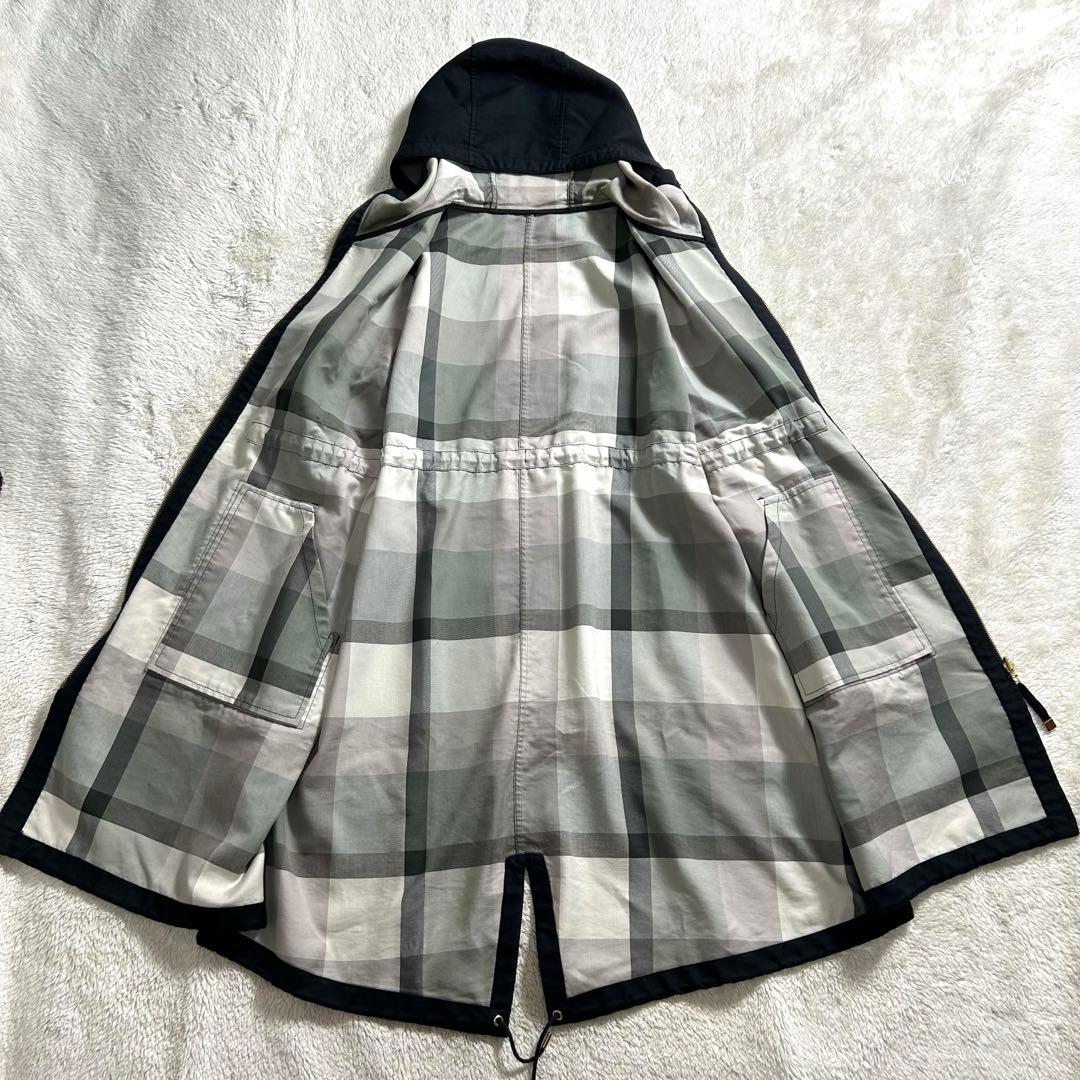 ブルーレーベルクレストブリッジ　モッズコート　ブラック　38