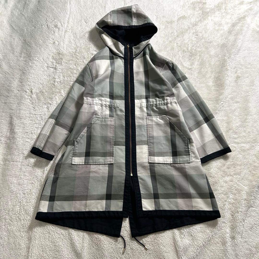 ブルーレーベルクレストブリッジ　モッズコート　ブラック　38