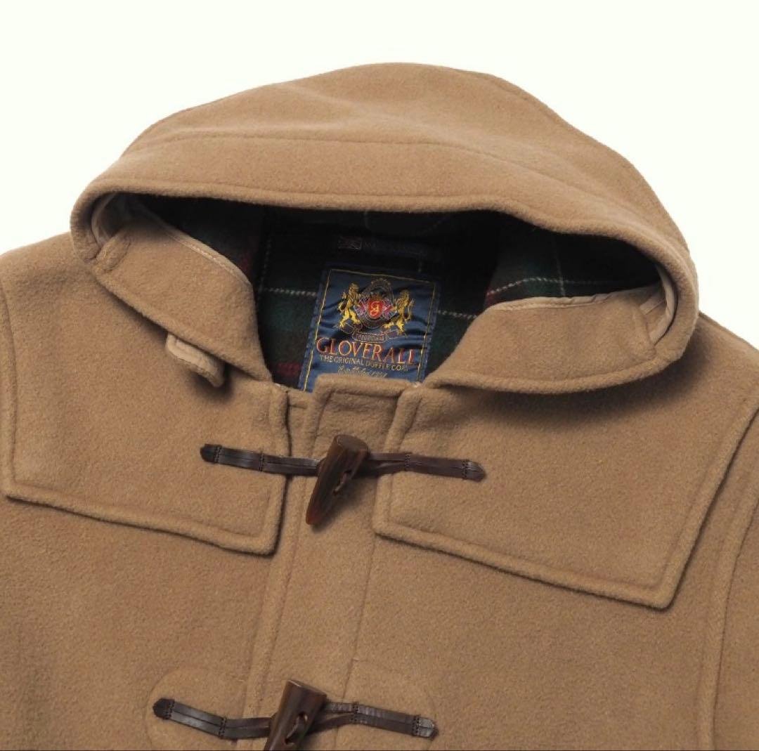 英国製　CLOVER ALL キャメル　メルトンダッフルコート　EUR 48