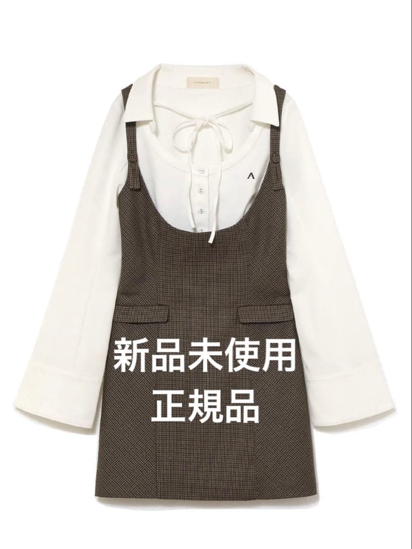 ☘️新品未使用☘️Rachell check layered dress