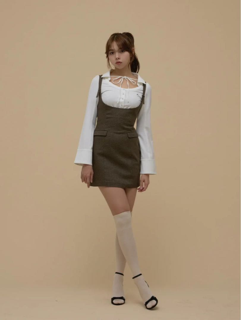 ☘️新品未使用☘️Rachell check layered dress