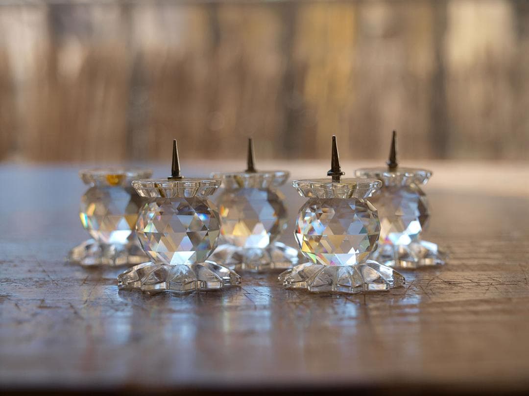 ヴィンテージ 1970年代 スワロフスキー キャンドルホルダー 5点 /H883