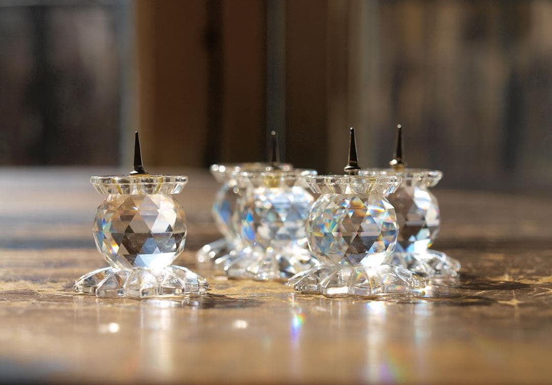 ヴィンテージ 1970年代 スワロフスキー キャンドルホルダー 5点 /H883