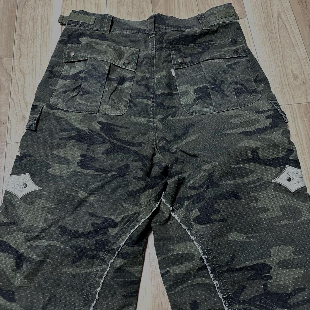 お*ン様 SUPPLIERハーフパンツ　supplier 迷彩 レザー ハーフパ