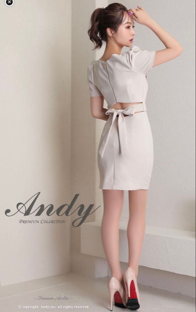 Andy ミニドレス AN-ON2805 ベージュ
