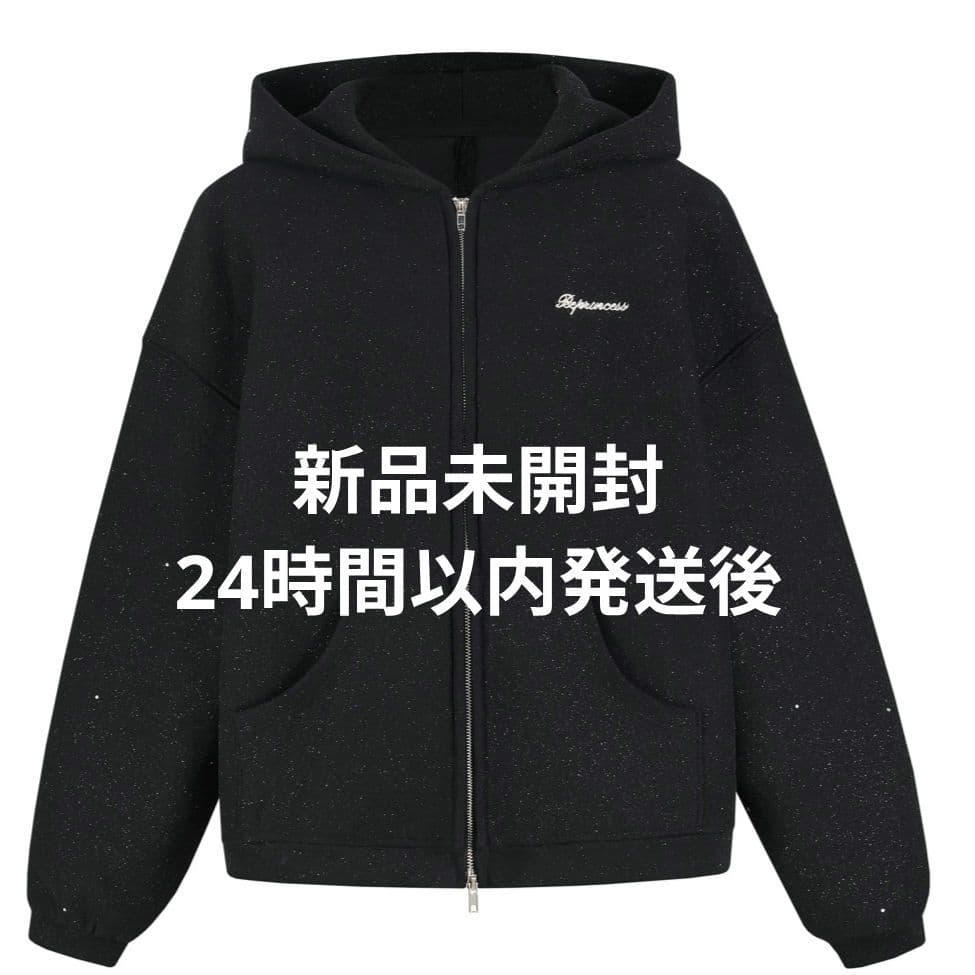 新品未開封 andwang Kirakira zip up BLACK M