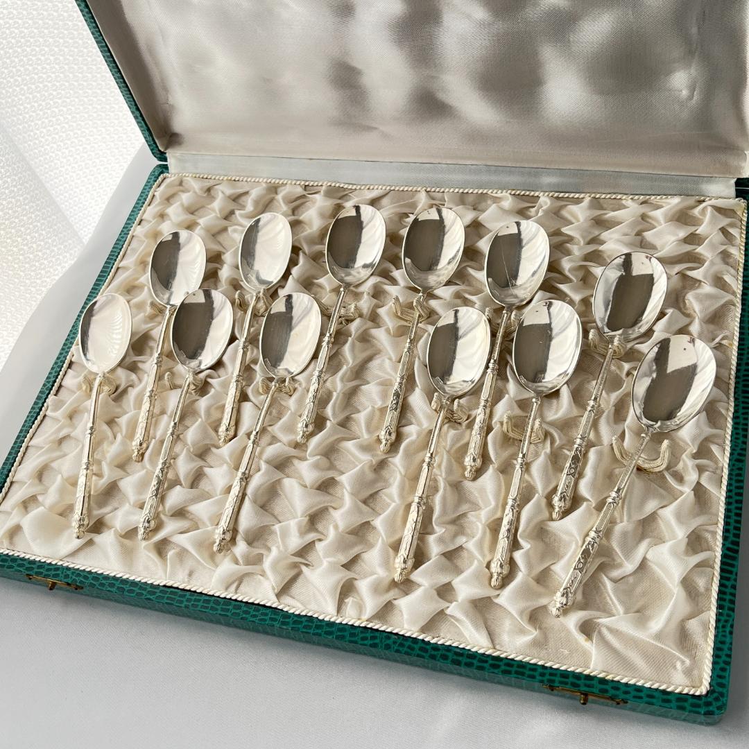 【SFAM】 ロシア様式のアイスクリームスプーン 12本組 仏蘭西 13.5cm