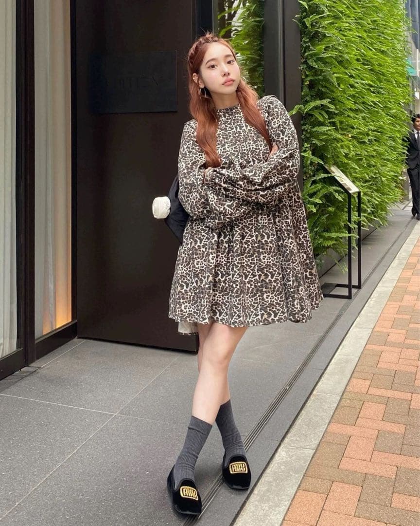 Bibiy CAITLYN MINI DRESS レオパード