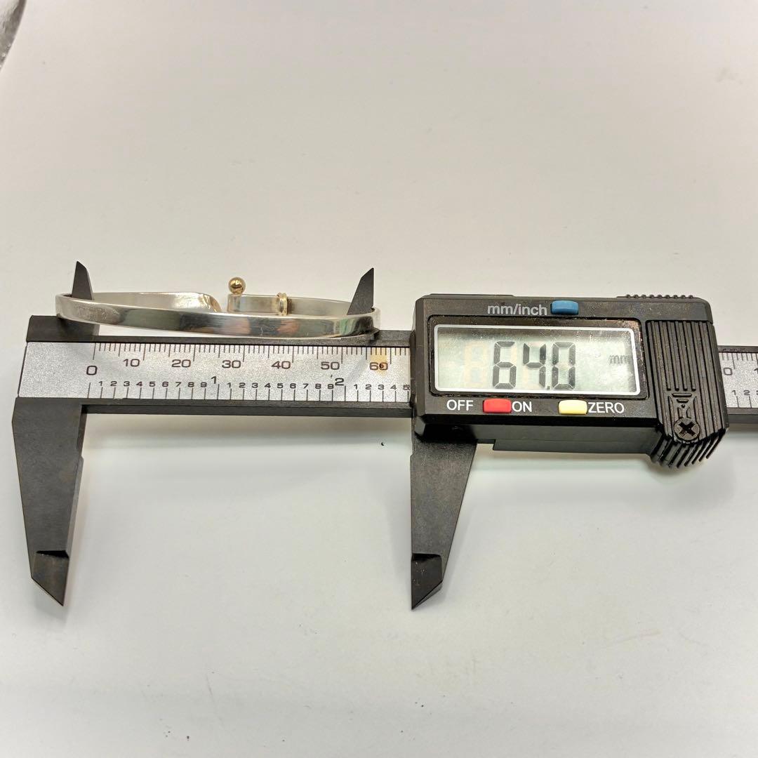 ティファニー フック&アイ ラブノット コンビ バングル 925 750 美品