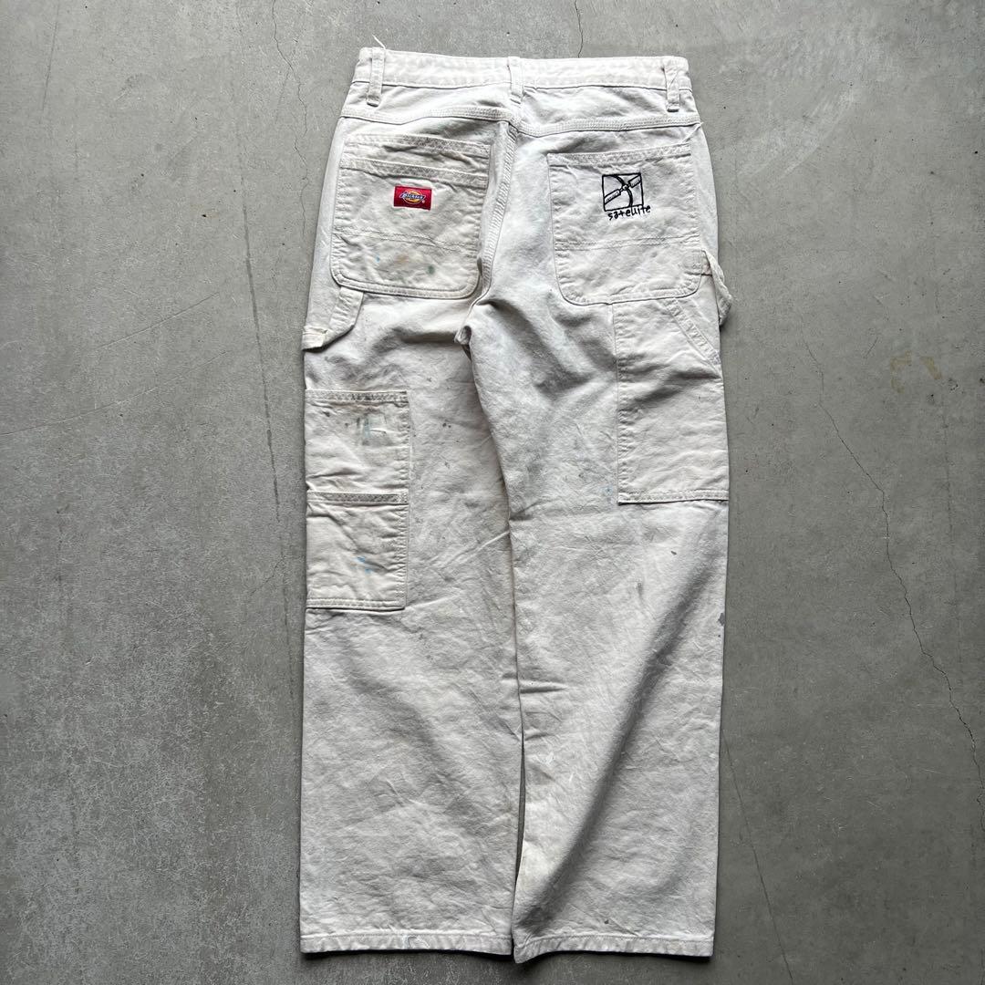DICKIES ペンキ グランジ ホワイト ペインターパンツ W30