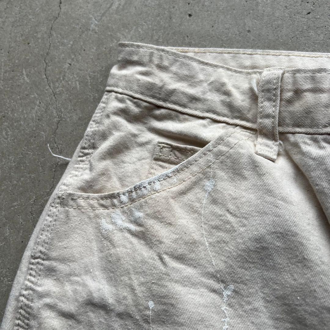 DICKIES ペンキ グランジ ホワイト ペインターパンツ W30