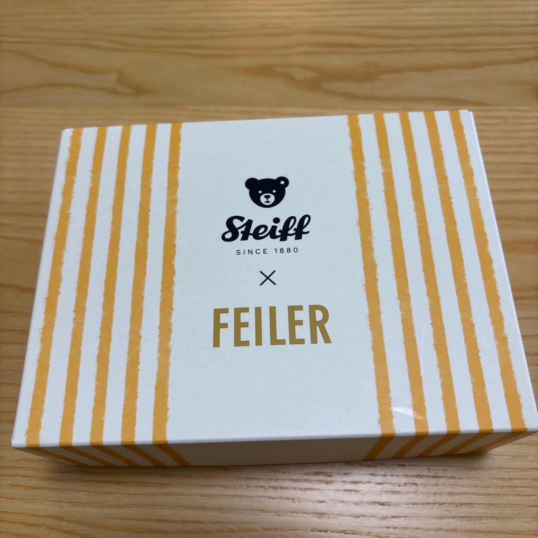 Steiff x FEILER ハンカチとテディベアセット