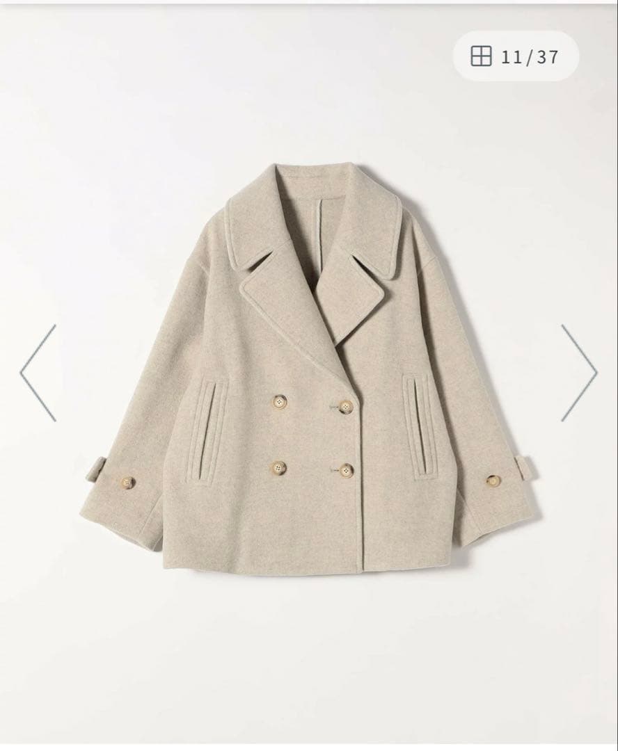 SHIPS any カシミヤ ミックス テーラード ショート Pコート