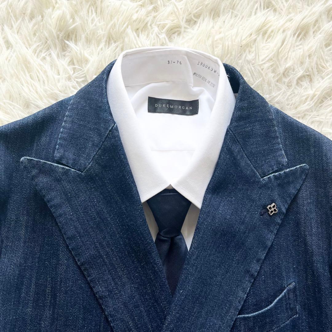 <美品>TAGLIATORE デニム インディゴ ダブル ジャケット サイズ44