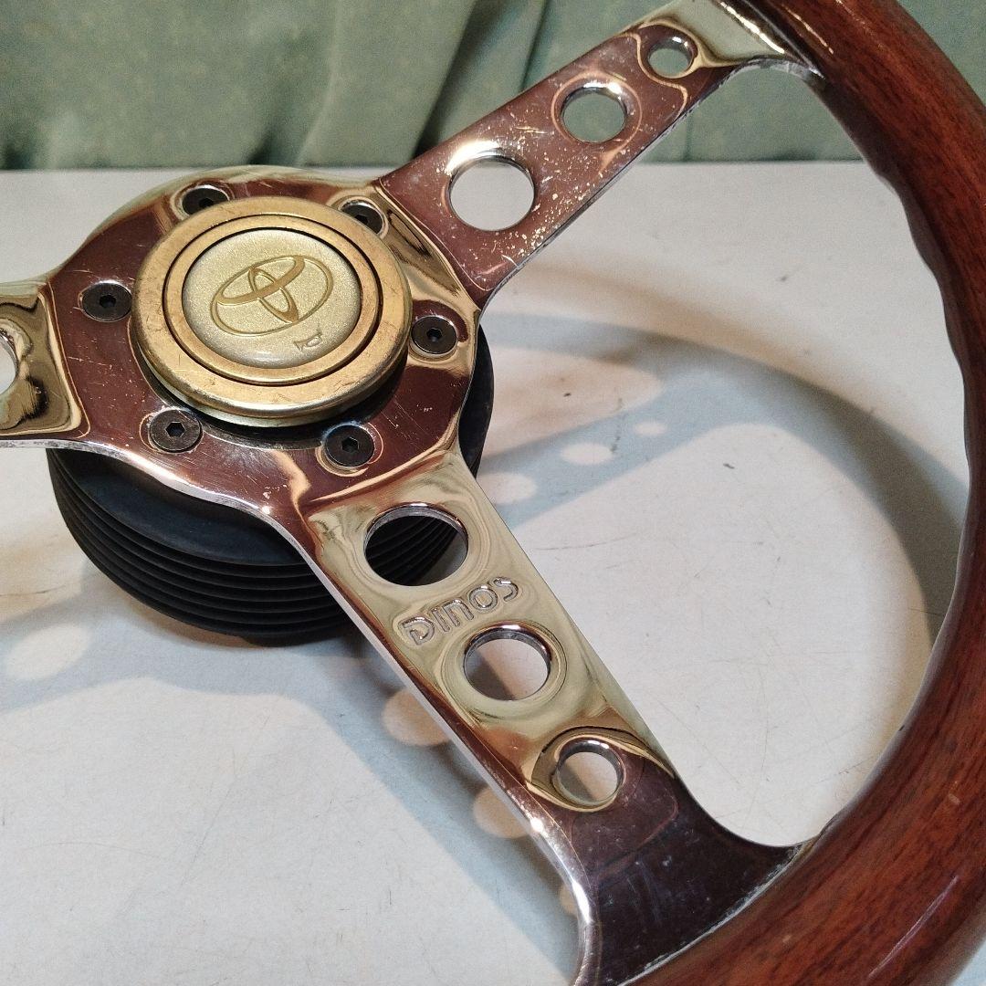 旧車　1部木製　木製ハンドル　 DINOS 直径36cm