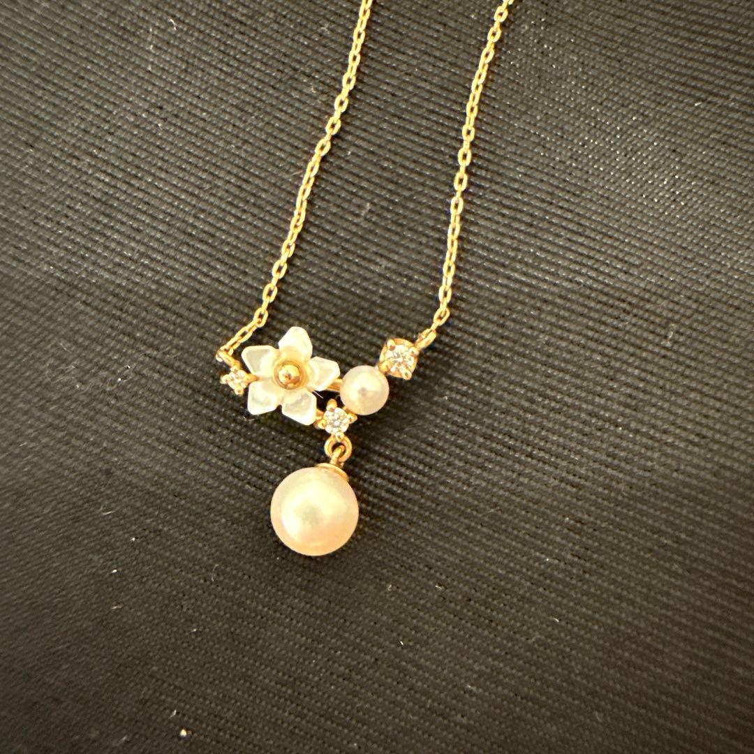 パールと花モチーフのネックレス♡サマンサティアラ