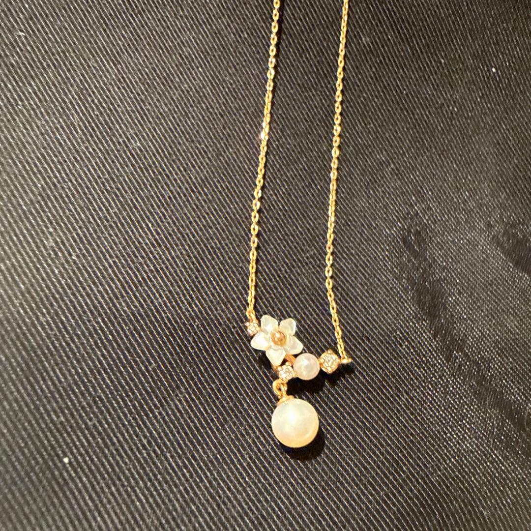 パールと花モチーフのネックレス♡サマンサティアラ