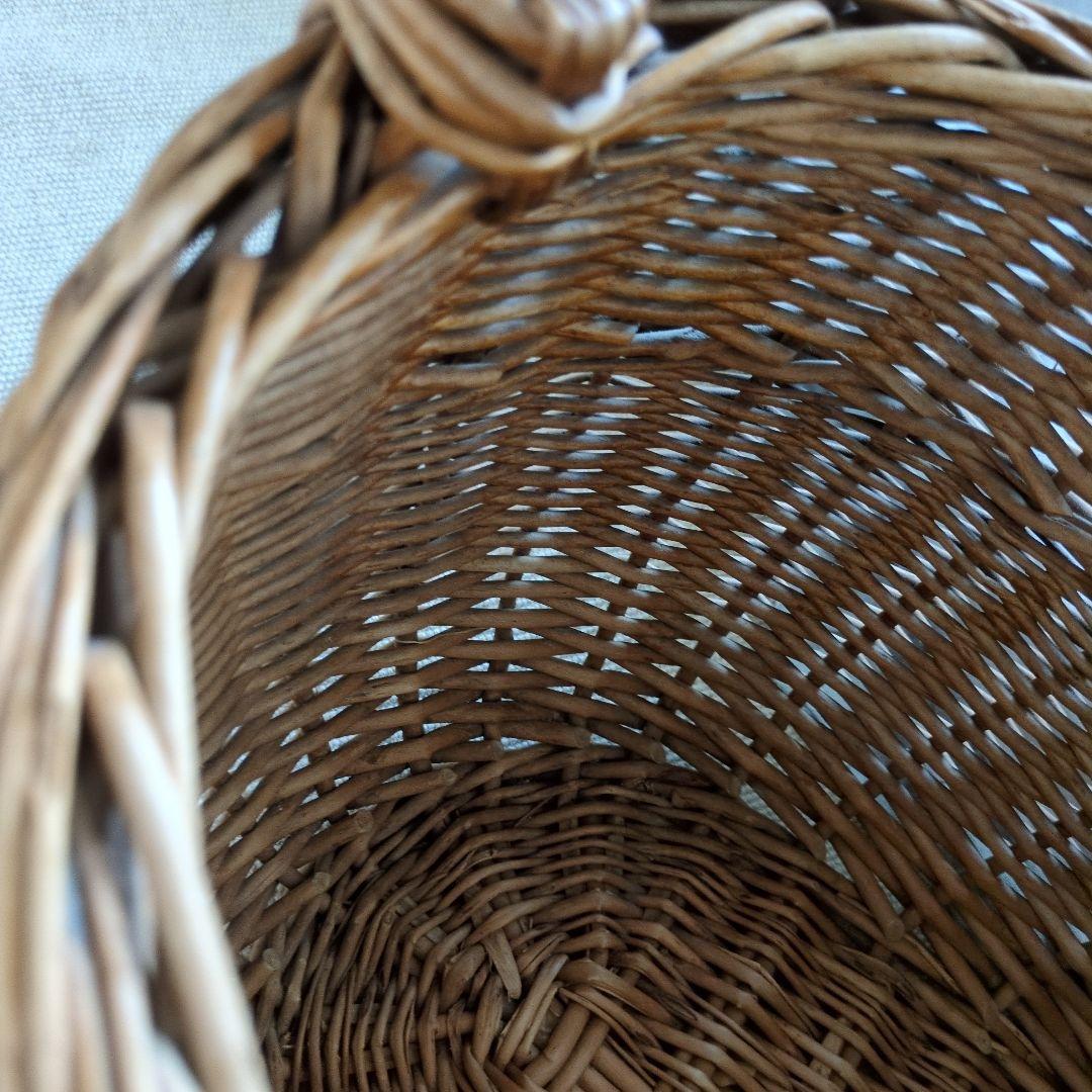 フランス　アンティーク　大きめ　パニエ　バスケット　籠　ブロカント雅姫