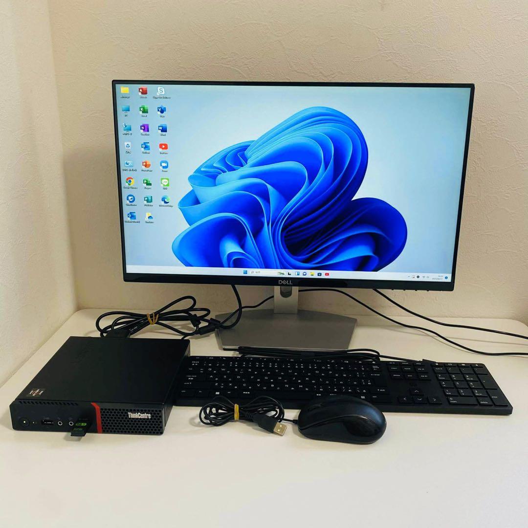 Y664 LENOVOデスクトップSSD高速23インチWindows11オフィス