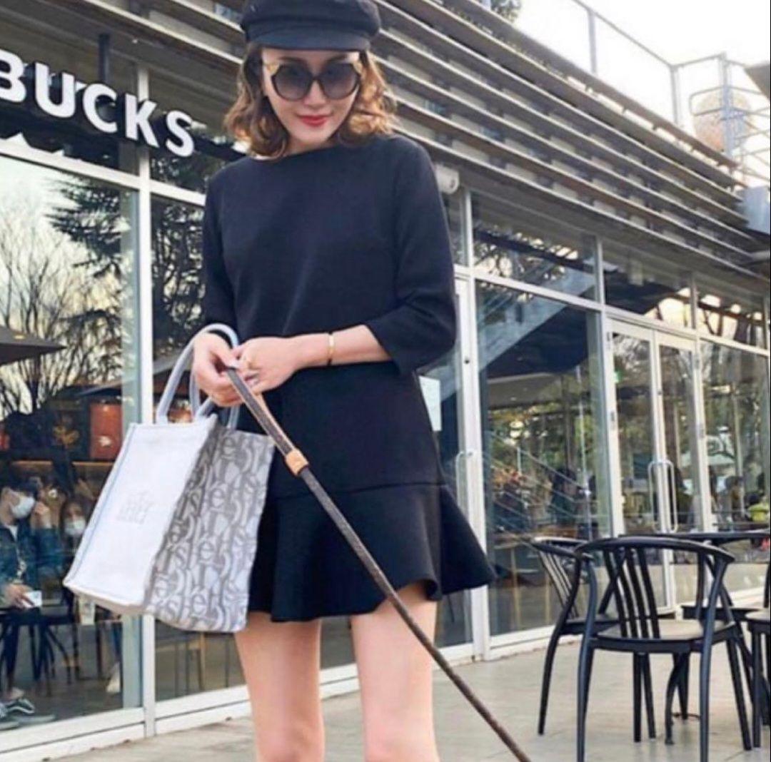 Sheller　シェリエ　バック　ZIP　スウェット　ミニ　ワンピース