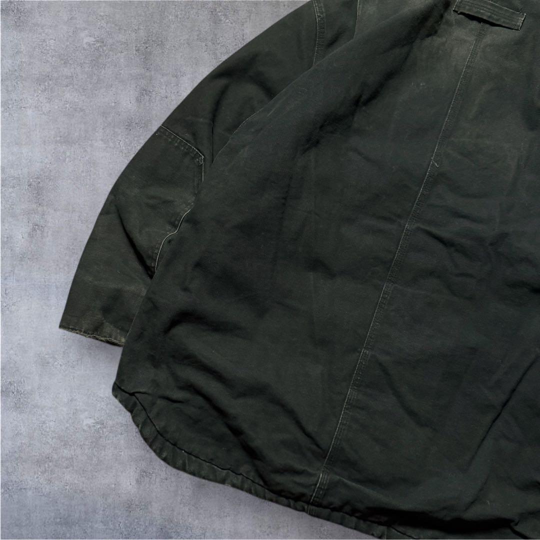 2187古着00年代Dickiesダック地カバーオール雰囲気系鬼フェード中綿墨黒