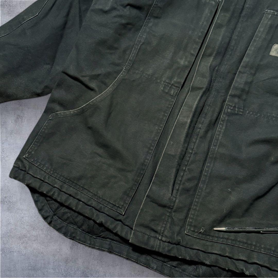 2187古着00年代Dickiesダック地カバーオール雰囲気系鬼フェード中綿墨黒