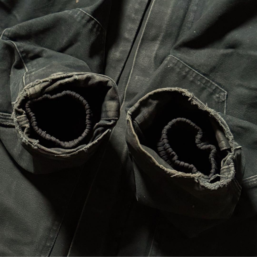 2187古着00年代Dickiesダック地カバーオール雰囲気系鬼フェード中綿墨黒