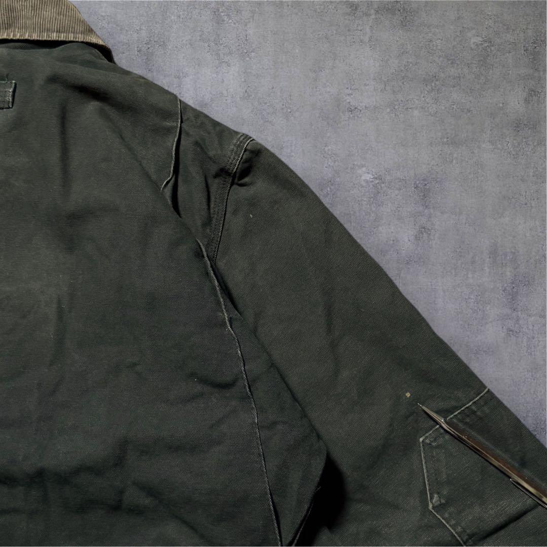 2187古着00年代Dickiesダック地カバーオール雰囲気系鬼フェード中綿墨黒