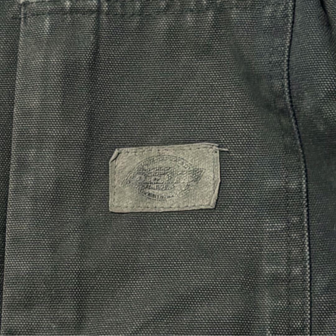 2187古着00年代Dickiesダック地カバーオール雰囲気系鬼フェード中綿墨黒