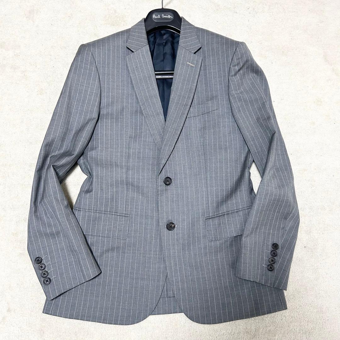 美品　ポールスミス　エルメネジルドゼニア　スーツセットアップ　グレー　ストライプ