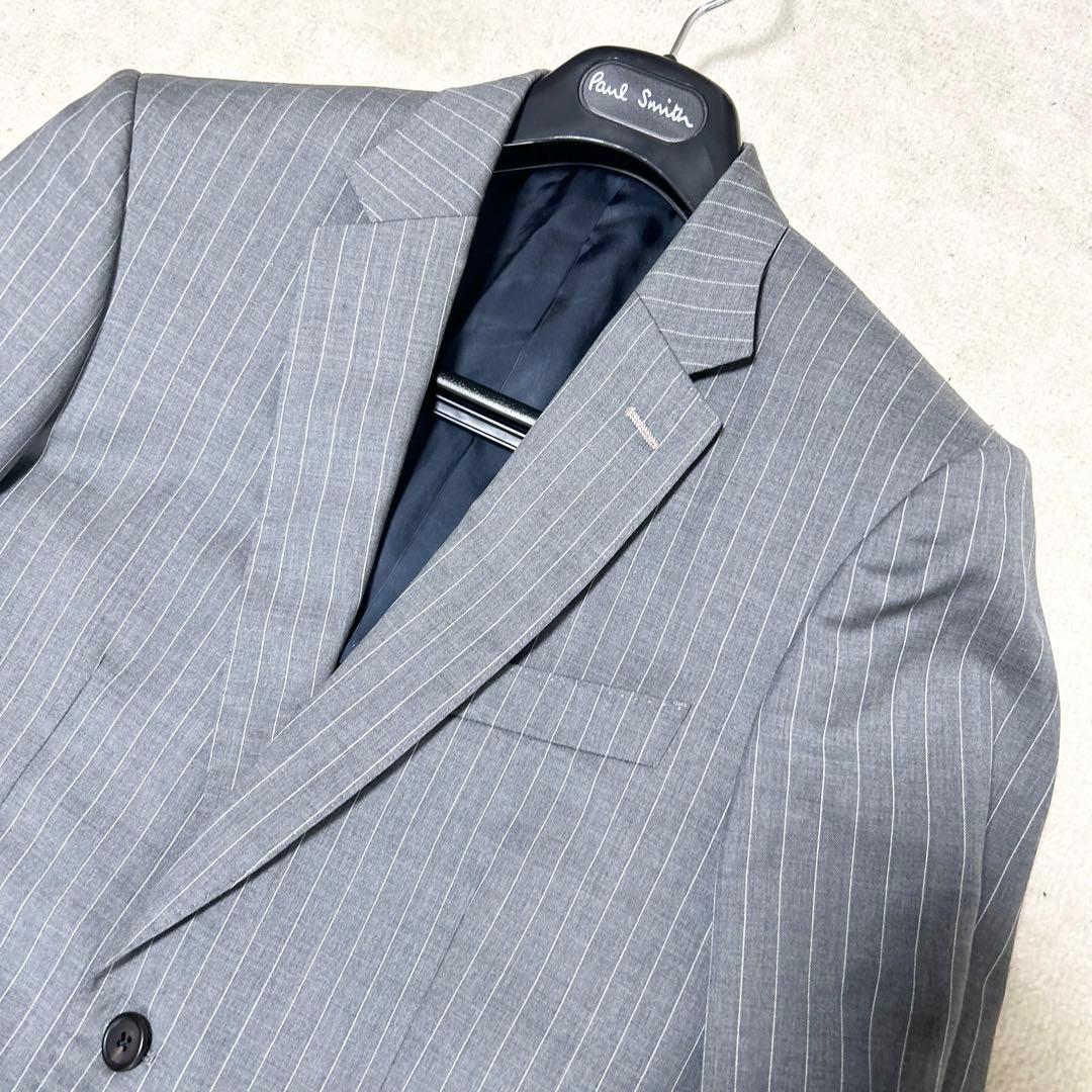 美品　ポールスミス　エルメネジルドゼニア　スーツセットアップ　グレー　ストライプ