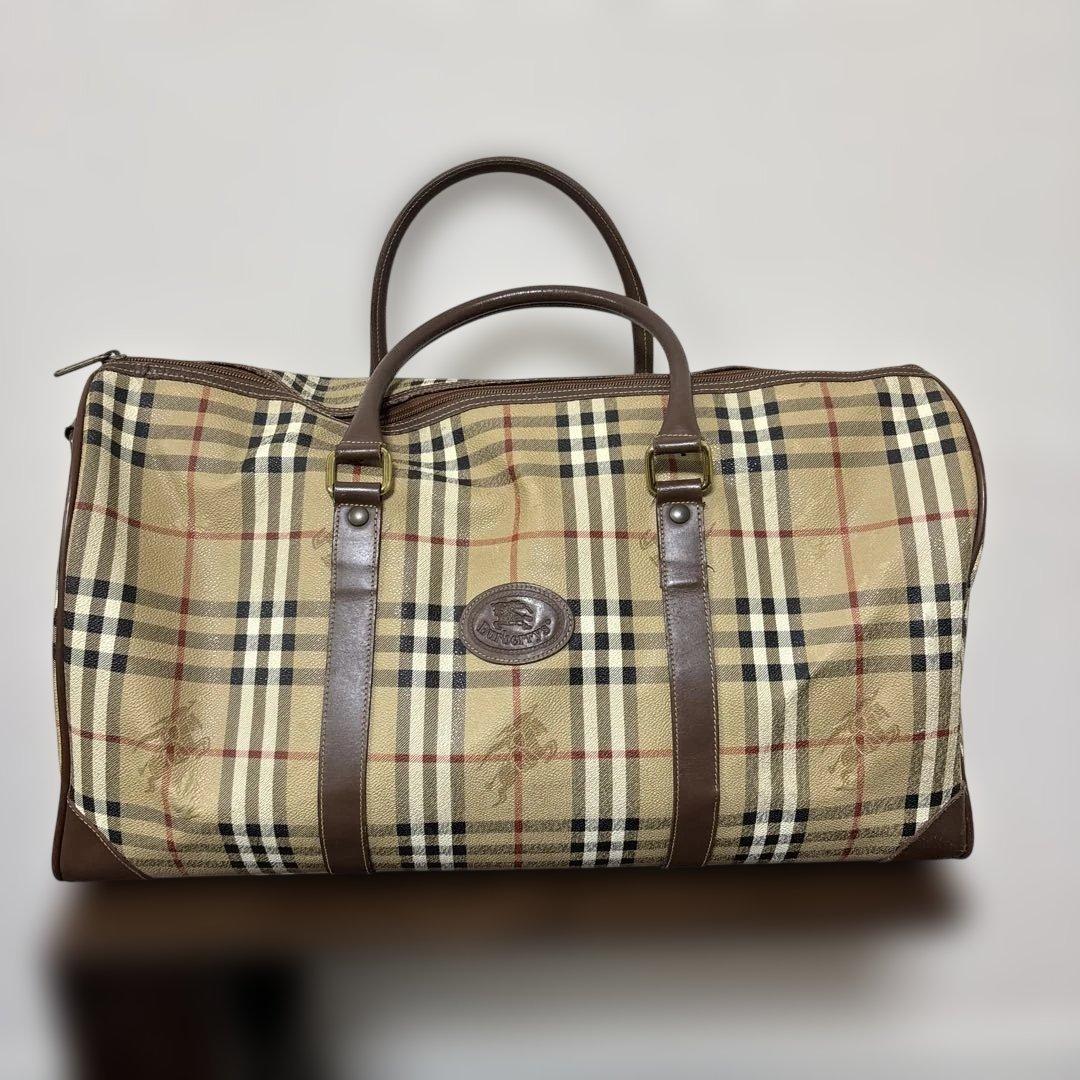 バーバリー　ボストンバッグ　ノバチェック