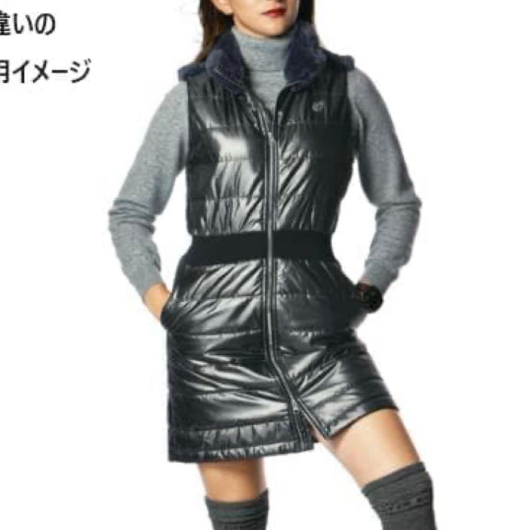 最新 マスターバニーエディション ダウン ワンピース シルバー ファー付き