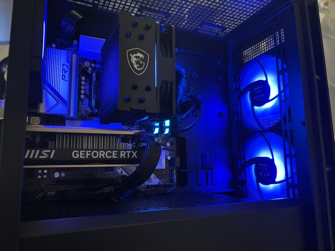 i5-14400F、RTX5060搭載、自作デスクトップPC