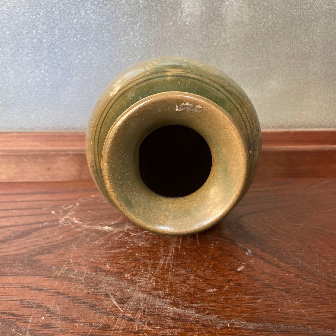 耀州窯青磁人物図花入 宋時代まとめて4点