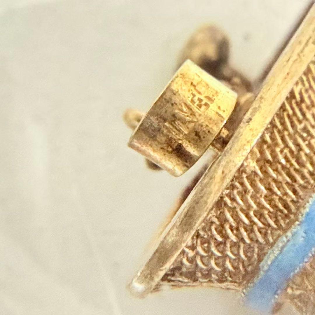 ヴィンテージ 1980年代 中国 SILVER 銀細工 七宝焼 ペンダント