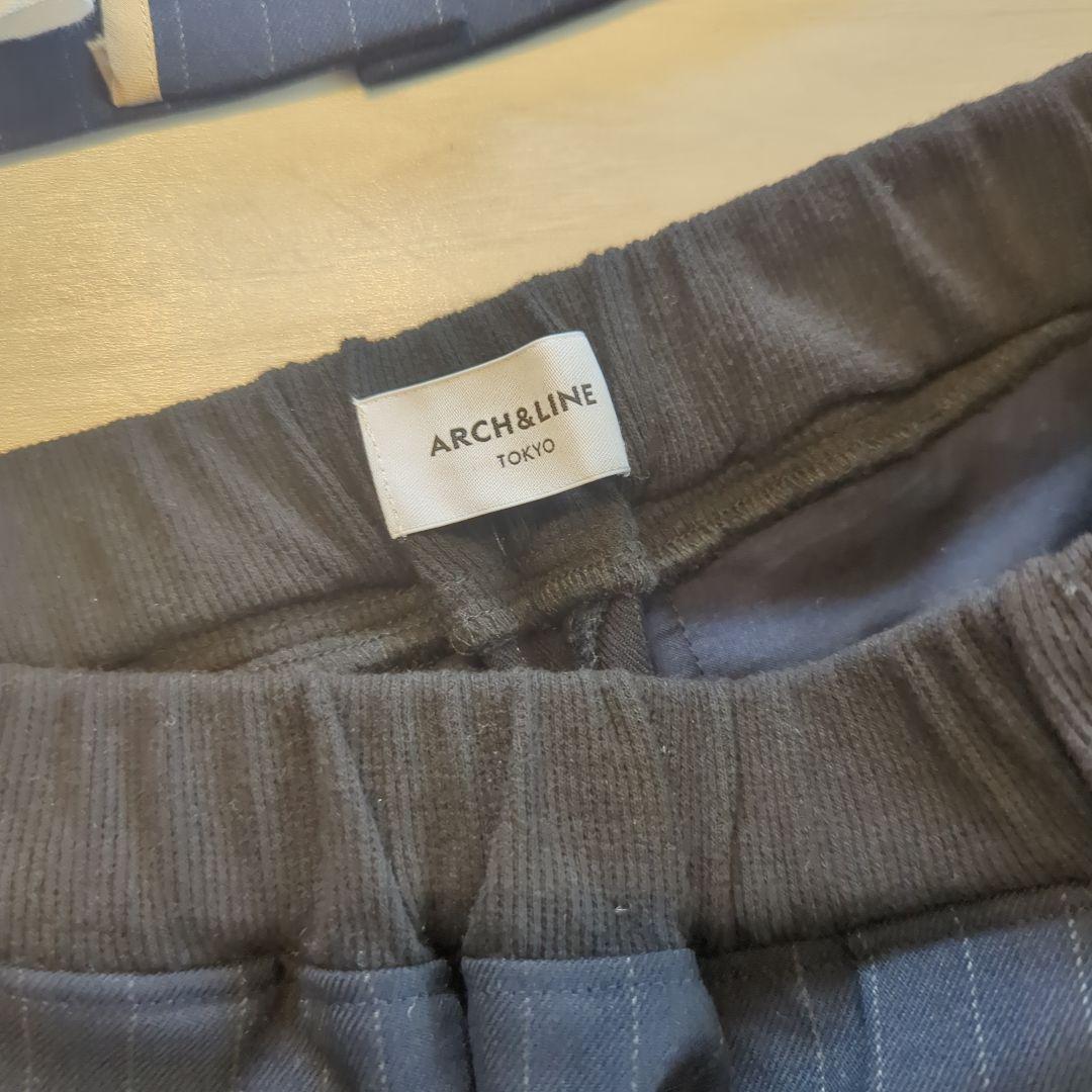 ARCH&LINE ネイビー ストライプスーツ 145-155