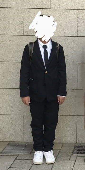 ARCH&LINE ネイビー ストライプスーツ 145-155