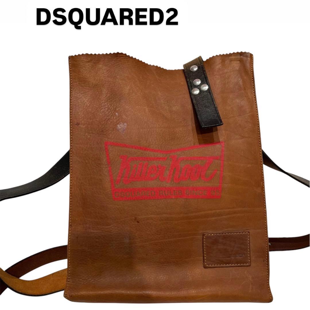 【M3】DSQUARED2 ディースクエアード ショルダーバッグ 本革 レザー