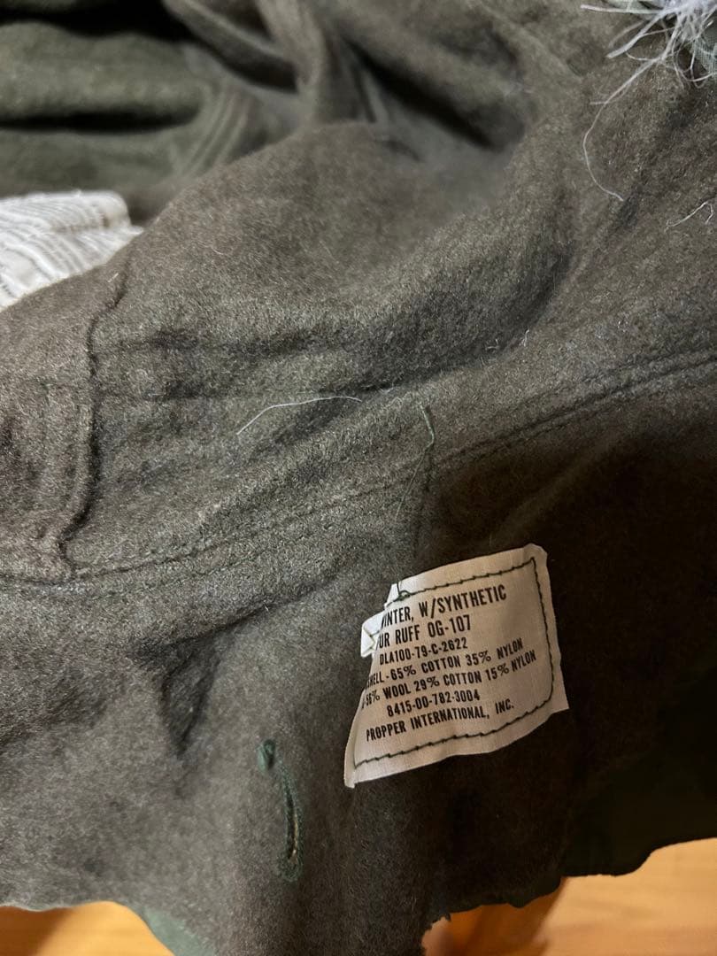 帽子 70s 80s U.S.ARMY M-65 synthetic fur hood